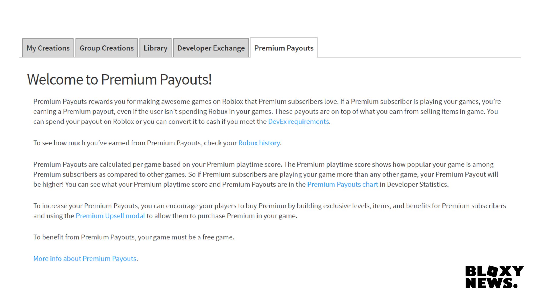 Bloxy News On Twitter Introducing Premium Payouts You