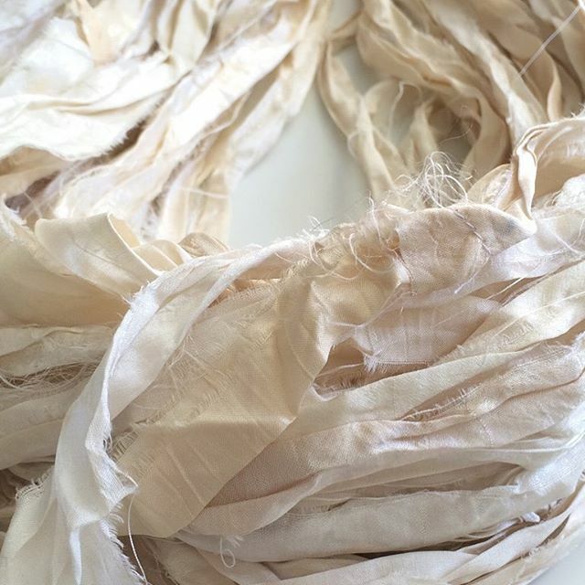 yarnyarnfiber's tweet photo. I’m loving the quality of our new ivory sari silk ribbon. Lovely wide strips! We have 30% off the whole site this whole week! LOVEYARN30 at checkout 😍 #sarisilkribbon #ribbon #craftribbon #ribbonflowers #ribboncraft #yarnart #yarncraft #yarnologist #… https://t.co/iQqN8jud9J https://t.co/QndJTMZVYu