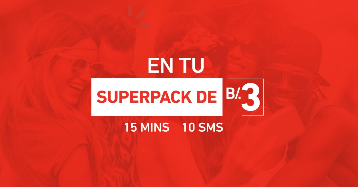 ClaroPanama's tweet photo. 📲 ¡Ya casi comienzan los Carnavales! No te quedes sin compartir ni un momento de tus días con tu #Superpack de B/.3🤩🔴 https://t.co/wJdprqM2As #SomosClaro #Superpack #ilimiDATA https://t.co/YBeSzzHmou