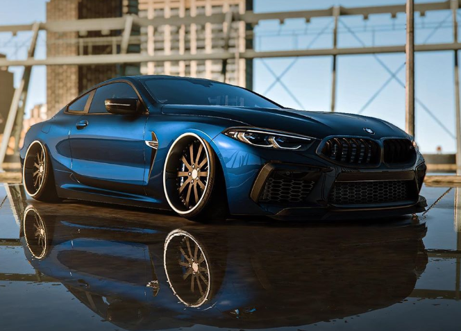 BMW M8 with Custom Wheels