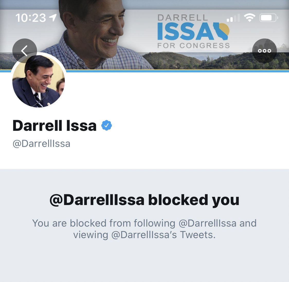 dtmcculloch's tweet photo. I'd congratulate @DarrellIssa for holding his *second* event in 5 months, but he blocked me. No congrats for him. #unaccessible.
(Fun fact: I lost count when @carldemaio hit ~60 events. The man is a MACHINE -- 7 events *this WEEKEND* alone). https://t.co/mB6Dp3vySs #CA50 https://t.co/KIa1uRd4nl