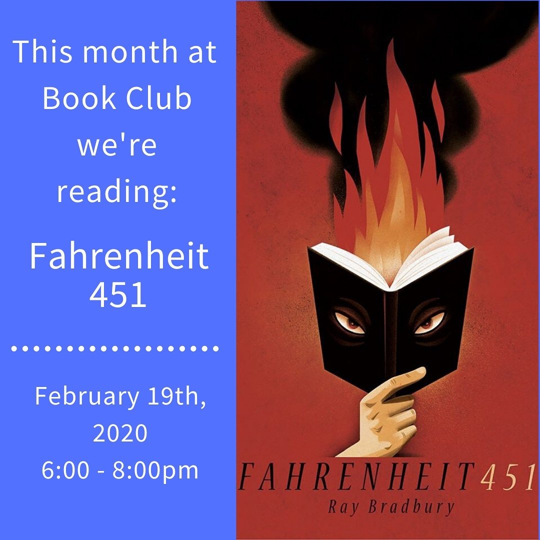 Just a reminder that tonight we will be discussing Fahrenheit 451 at 6pm if anyone wants to pop on in!