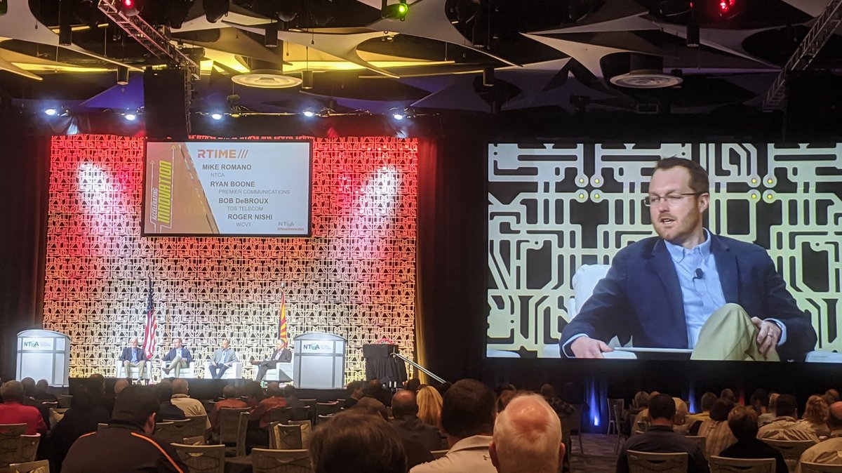 A+ panel on rural connectivity funding <a href="/ntcartime/">RTIME</a> in Phoenix - "Average broadband speeds increased to over 120mbps in 2019 at 20% annual growth - FCC programs delivering 25/3 don't future proof our networks or  business models" Ryan Boone <a href="/premiercoo/">Gideon</a> #rtimeinnovates