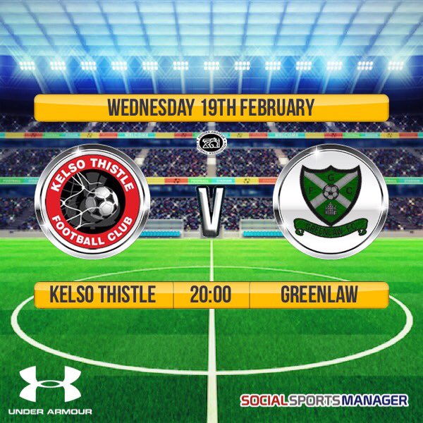 Stuck for a football fix tonight? Forget the <a href="/ChampionsLeague/">UEFA Champions League</a>, there’s football in Kelso 👀🤣

Kelso Thistle take on @greenlaw_fc  in a training game on the High School 3G, with an 8pm KO 👍