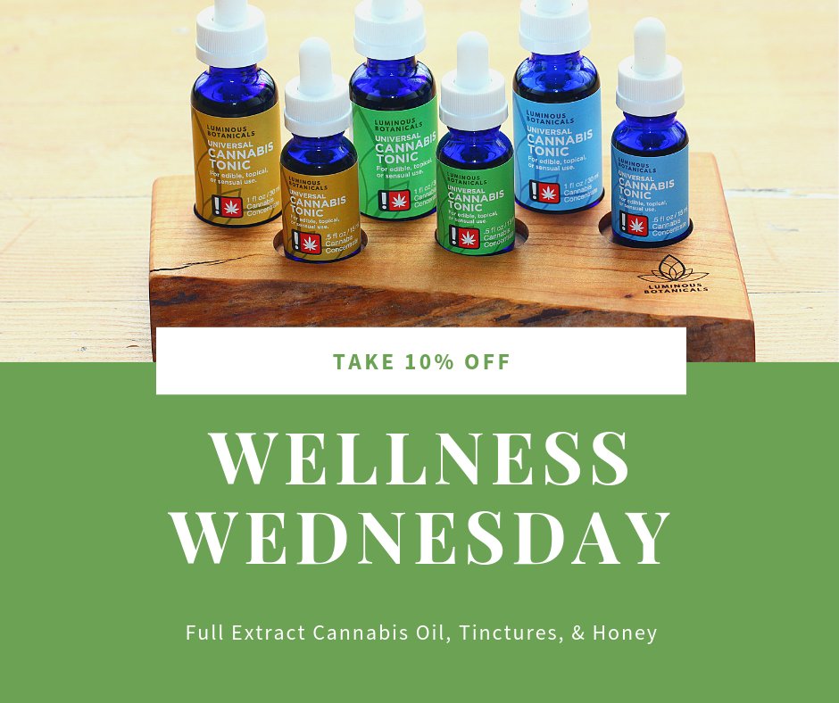 CollectiveAWAKE's tweet photo. Wellness Wednesday! Come in for discounts on amazing products that provide holistic healing. @luminousbot #tincture #FECO #RSO #Cannabis #terpenes #oil #healing #wednesdaymorning #Wednesday https://t.co/4GiCP252xE