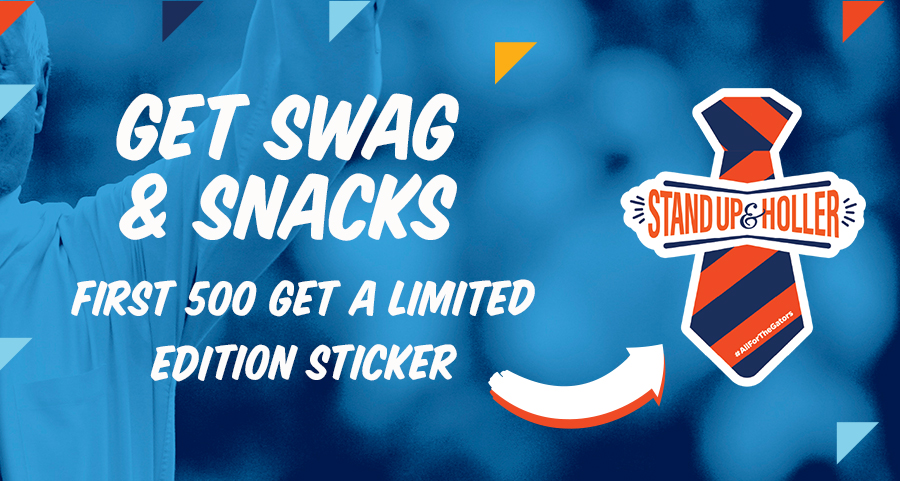 reitzunion's tweet photo. Celebrate @UF Gator Nation Giving Day tomorrow on the Reitz Union North Lawn from 11am - 2pm. Free swag and snacks! 

First 500 get a limited edition sticker
12:30pm - @PresidentFuchs, Dr. Mull (@UFStudentLife) &amp; @AlbertGator https://t.co/cofdVVrNqP