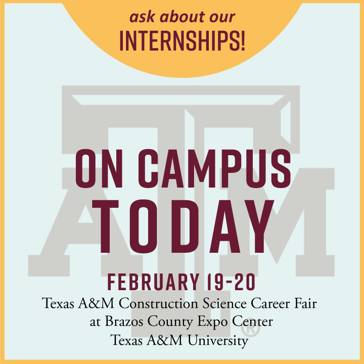 CaddellConst's tweet photo. Caddell recruiters are looking forward to connecting with the students of @TAMUCOSC over the next few days, starting tonight with a mixer. Meet us at @HarrysBCS at 6pm.
#ConstructingWhatMatters #SpringTour2020 #YouMatter #TAMU https://t.co/uZtJQleOZC