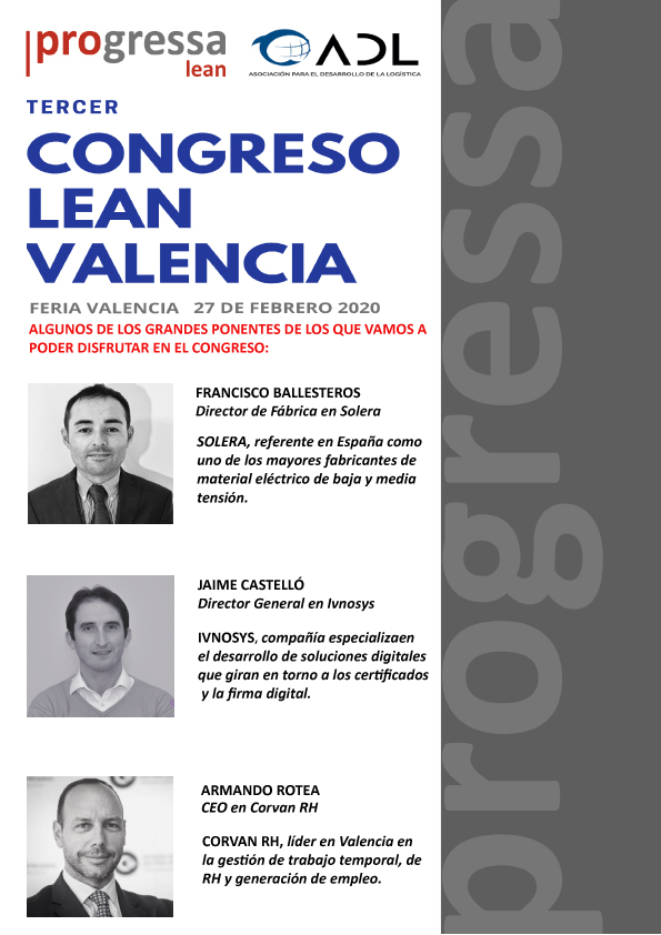 progressalean's tweet photo. No te pierdas nuestro III Congreso Lean el próximo 27 de febrero!!!!
Disfrutarás de las experiencias de mejora que el Lean ha realizado en diversas empresas, contadas por representantes de éstas.
Os mostramos parte de estos ponentes y empresas:
https://t.co/T3k0AyTILc https://t.co/DP2JvetP6W