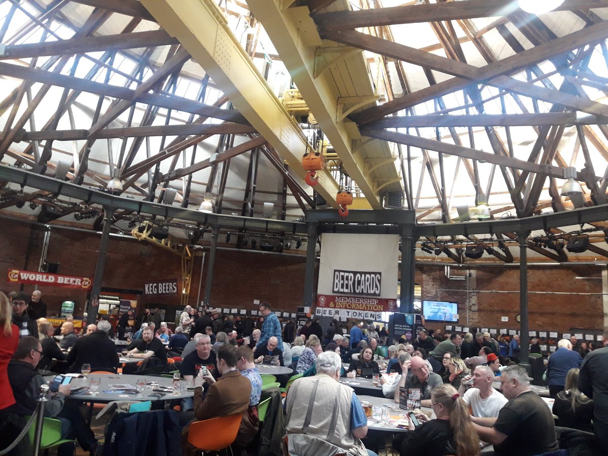 VisitDerby's tweet photo. Get down to @DerbyCAMRAFest, now open at @RoundhouseDerby 🍻

Live music, great beer and delicious food, do you need another reason? 😍

#DerbyUK #craftbeer #beer #realale https://t.co/vbHT5ZdwH0