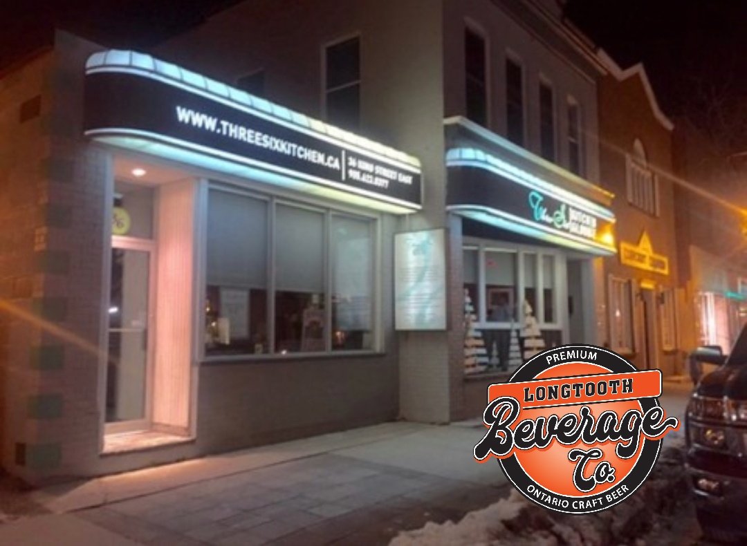 longtoothbeer's tweet photo. Need a little after work pick me up? 
.
Check out Three-Six in Bowmanville! Great Apps, an extensive cocktail menu, and of course #LongtoothLager 🍺
You may even find yourself staying for supper… the food and service just can’t be beat! 
.
#downtownbowmanville #yummyeats https://t.co/dlcUD5s7zd