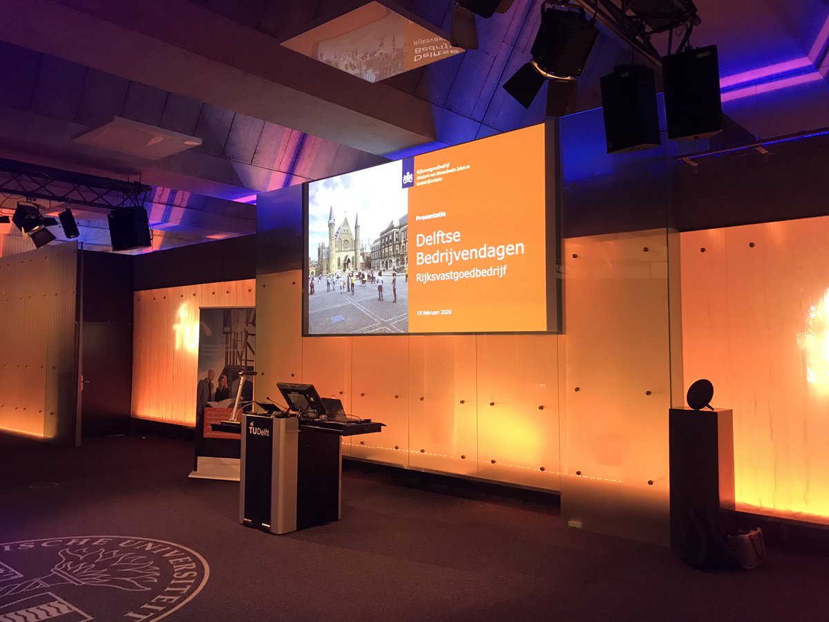 Altijd leuk om weer bij <a href="/tudelft/">TU Delft</a> te zijn. Vandaag een presentatie mogen geven over werken bij het <a href="/RijksvastgoedNL/">Rijksvastgoedbedrijf</a> tijdens de Delftse Bedrijvendagen #ddb <a href="/werkenvoornl/">Werken voor Nederland</a> #werkenvoorNL