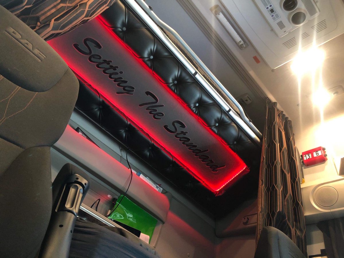 DAFTrucksUK's tweet photo. Jamie sent us some shot of his DAF with custom interior "Setting the Standard". π₯ https://t.co/UzWvq0AFAg