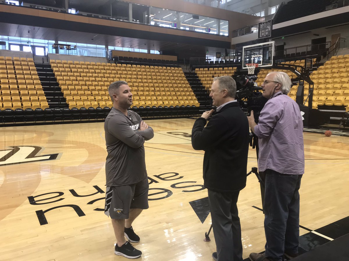 Mike Gathagan (@mikegathagan) on Twitter photo Playing meaningful games late in the season = media attention for <a href="/Towson_MBB/">Towson Men's Basketball</a>. <a href="/WBALPete/">Pete Gilbert</a> out this afternoon to preview tomorrow’s game vs. William & Mary. Be sure to listen to <a href="/ScottGShow1057/">Scott Garceau Show</a> at 4:30 for a live interview with Coach Skerry. Playing meaningful games late in the season = media attention for <a href="/Towson_MBB/">Towson Men's Basketball</a>. <a href="/WBALPete/">Pete Gilbert</a> out this afternoon to preview tomorrow’s game vs. William & Mary. Be sure to listen to <a href="/ScottGShow1057/">Scott Garceau Show</a> at 4:30 for a live interview with Coach Skerry.