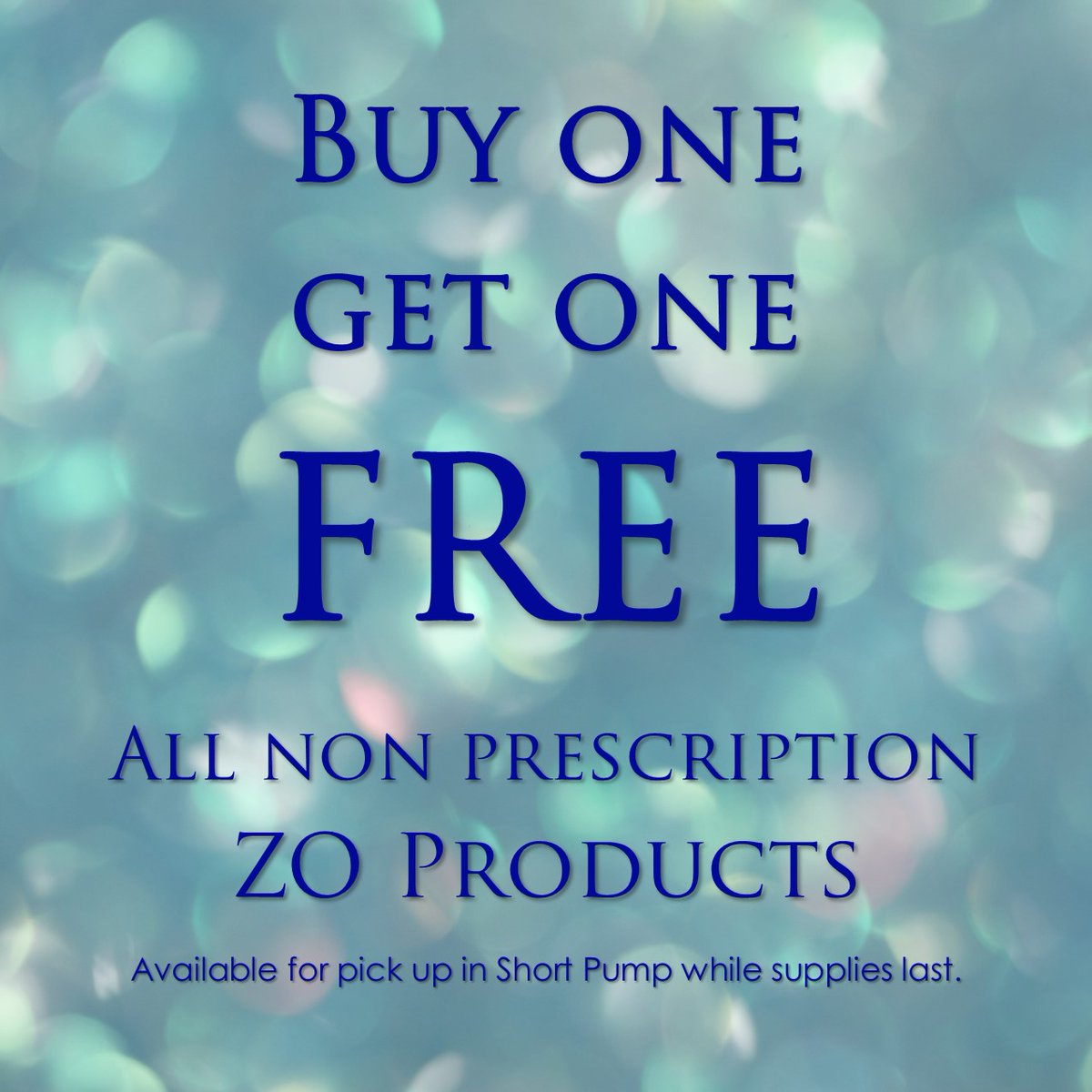 RPSRVA's tweet photo. FLASH SALE: BUY ONE, GET ONE FREE any non-prescription ZO skincare product. Available for pick-up in Short Pump while supplies last.

Call and stock up today! 804.285.4115 https://t.co/CQZqQG7tCh
#zoskinhealth #zohealth #zo #treatyourself #skincare #moisturizer #esthetician #rva https://t.co/9KL82vMMYM