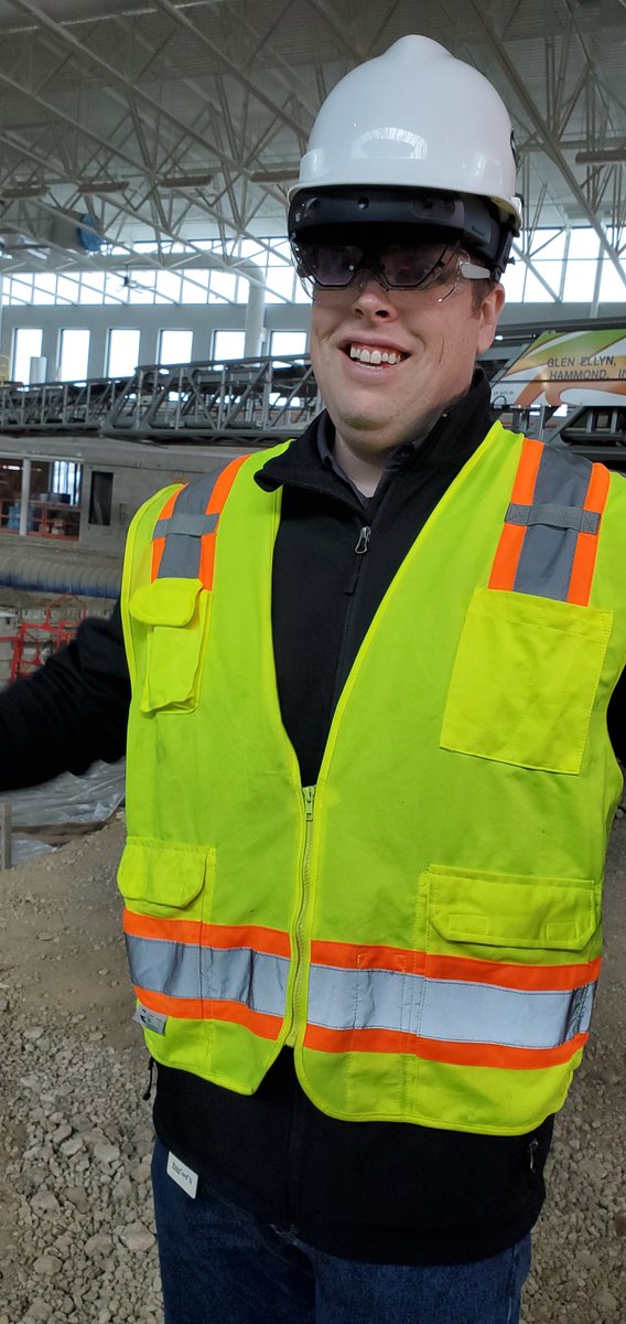 Helm_Group46's tweet photo. Got out on site yesterday with the @HoloLens 2. Always a big hit! https://t.co/LJwEFPn7ON