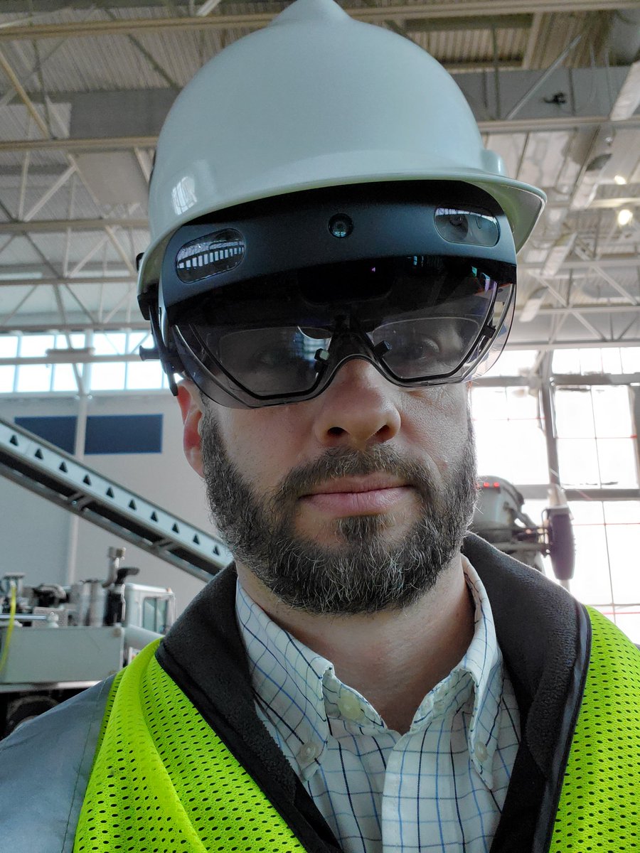 Helm_Group46's tweet photo. Got out on site yesterday with the @HoloLens 2. Always a big hit! https://t.co/LJwEFPn7ON