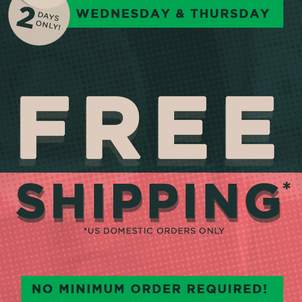 Free Shipping No Minimum For 2 Days Only!  (US Domestic Only) and more from VP Reggae conta.cc/37CuzCB