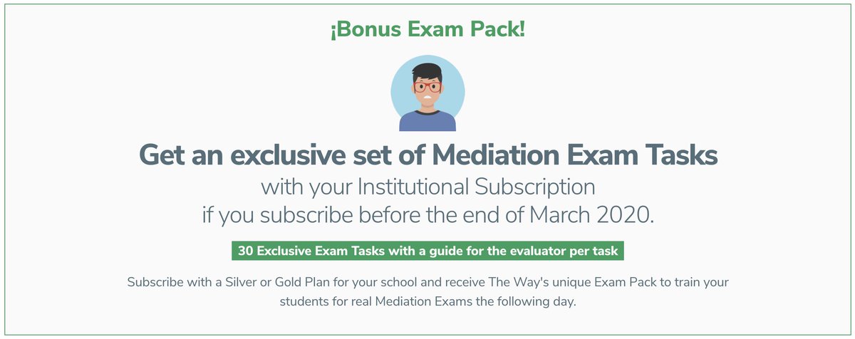 thewayexperien's tweet photo. Bonus exam pack! 🤩
Get an exclusive set of #mediation exam task with your institutional subscription if you subscribe before the end of march 2020. 🗓
https://t.co/OEsLcUG30B https://t.co/YqZgZFihQP