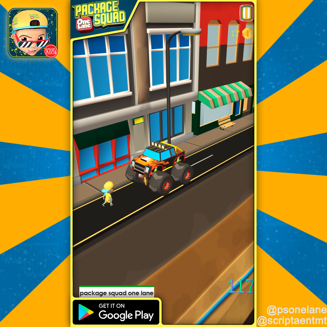 psonelane's tweet image. SLIDE under the monster trucks with a swipe down in Package Squad: One Lane, available on Google Play ()
(play.google.com/store/apps/det…)

#scriptaentmt #PackageSquadonelane #packagesquad #indiegame #indiedev #arcade #classic #isometric #madewithuniy #google #maya #monster #truck #cyber