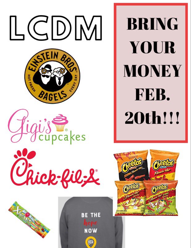 Day of Impact is tomorrow! Help us raise as much money as we can in ‼️1 DAY‼️Bring some spare change and cash to school tomorrow where we will be selling LCDM merch, Chik fil A, cupcakes, and so much more!! FTK