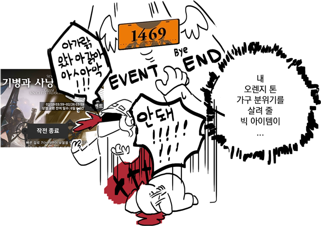 그림책이 너무 잘 팔려 즐거워 하고 있다가 이벤트 스테이지 마지막 보상을 얻지 못하고 이벤트 기간이 끝이 났다. 맙소사 저 가구 플레이트 엄청 탐났는데 