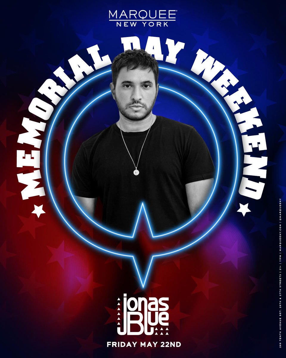MarqueeNY's tweet photo. Announcing Memorial Day Weekend @MarqueeNY // @YELLOWCLAW / @JonasBlue / @Borgore / @MatomaOfficial // Tickets on sale https://t.co/kM06wyf09N https://t.co/PzTyw9bTUE