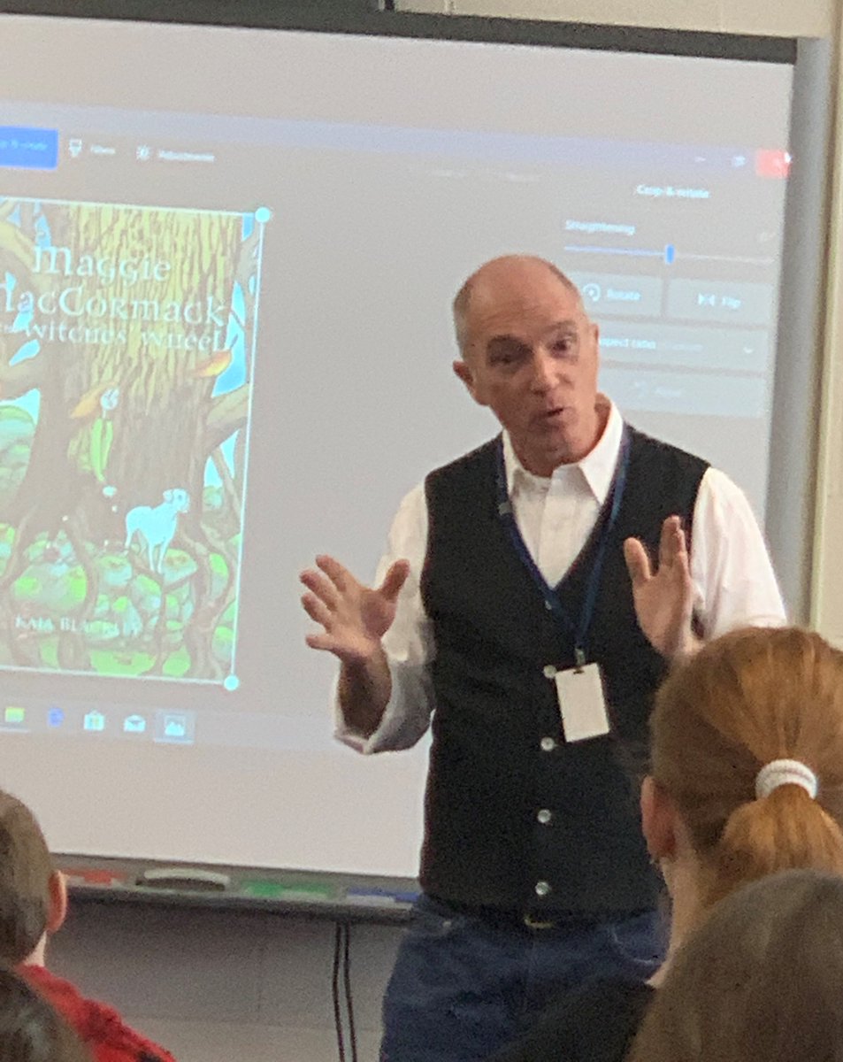 BPL_inthecity's tweet photo. As we continue to raise awareness of Canadian books on #IReadCanadianDay, YA author @KajaBlackley visited Johnson St. Public School and St. Nicholas Catholic School in Barrie.  

Thanks Kaja for speaking to students about your novel, Maggie MacCormack and the Witches’ Wheel! 📕🍁 https://t.co/PRND2FBfN0