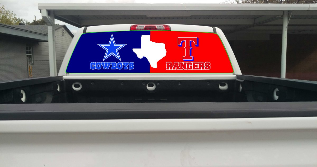 RedAlphacp's tweet photo. A rear window "wrap" is a great option if you are not ready to get the entire vehicle wrapped. We consider the rear window and tailgate prime real estate for advertising a business or showing off your team spirit. Give us a call to get started today! #windowwraps https://t.co/jT5ZduxhJj