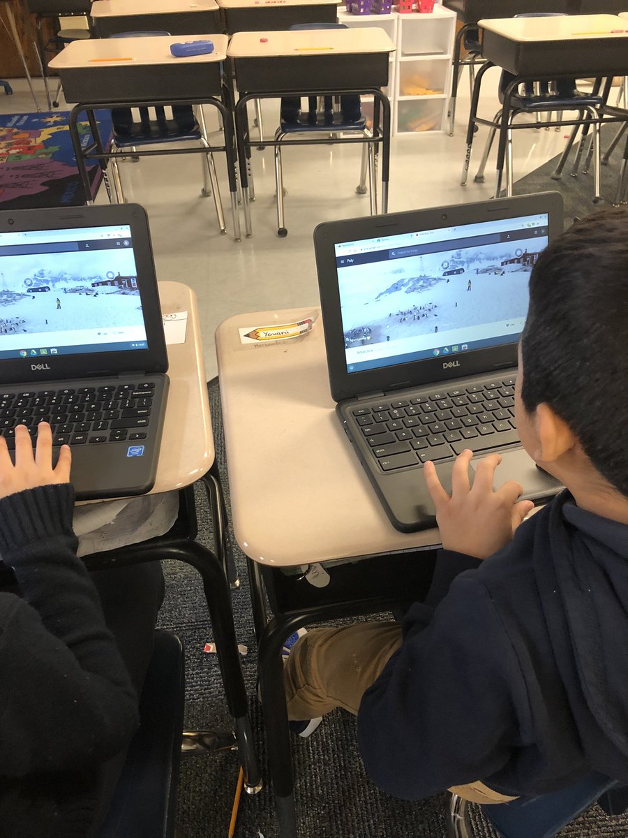 Ss took a virtual trip to Antarctica to build background before we read “Life on the Ice”. Thank you <a href="/mrhooker/">Carl Hooker</a> for the idea, the kids LOVED it! <a href="/IrvingElementa1/">Irving Elementary USD 259</a> #WPSProud