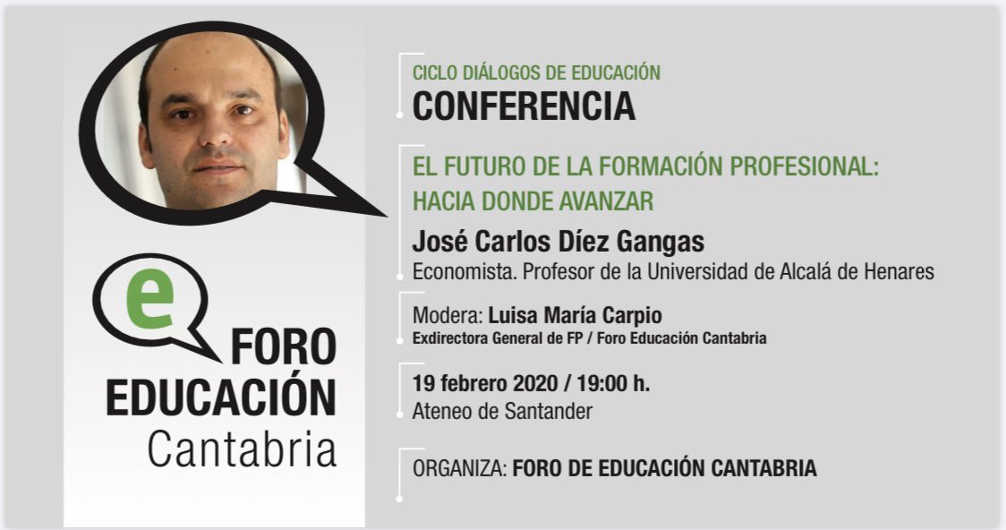 MartaDomingo13's tweet photo. En @AteneoSantander hablando sobre “El futuro de la Formación Profesional: hacia donde avanzar”. Disfrutamos de un magnífico conferenciante, José Carlos Díaz Gangas, gracias al Foro Educación Cantabria https://t.co/pgA0IgjePE