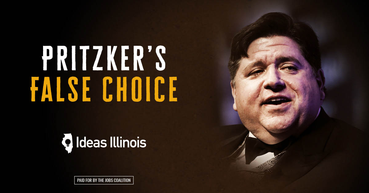 IdeasIllinois's tweet photo. .@JBPritzker laying out his “fair tax” during today’s #ILBudgetAddress, but we know it’s just a false choice to give Springfield politicians a blank check to your bank account. #twill #IdeasIllinois https://t.co/Ia5ggFci6U