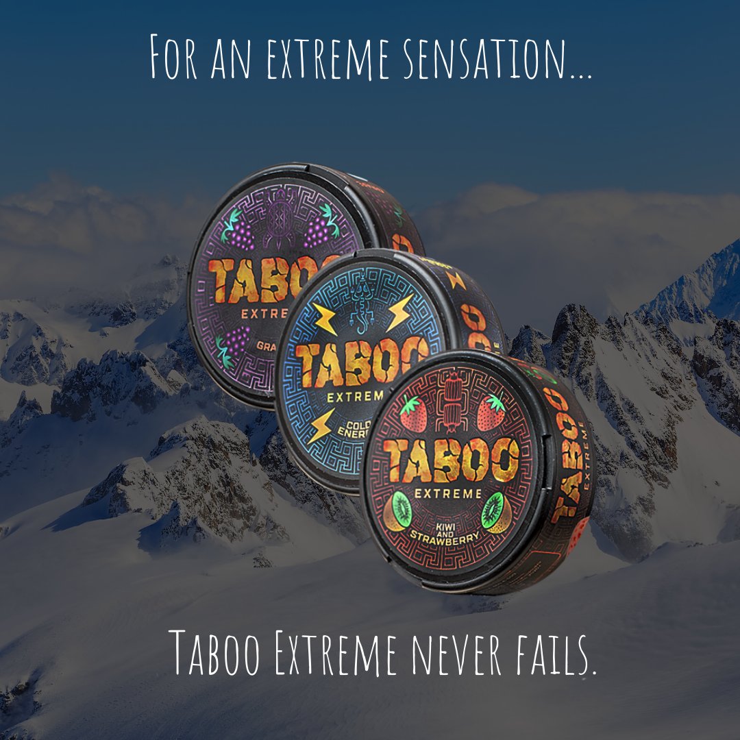 PodsDirect's tweet image. Want to combine AMAZING flavour with that EXTREME feeling😎 ?

At Pods Direct, we stock Taboo Extreme nicopods that are packed with great taste and of course, nicotine. 

Don't fear the extreme, buy your very own... today😆 .

📎podsdirect.co.uk
#snus #siberia #snusuk