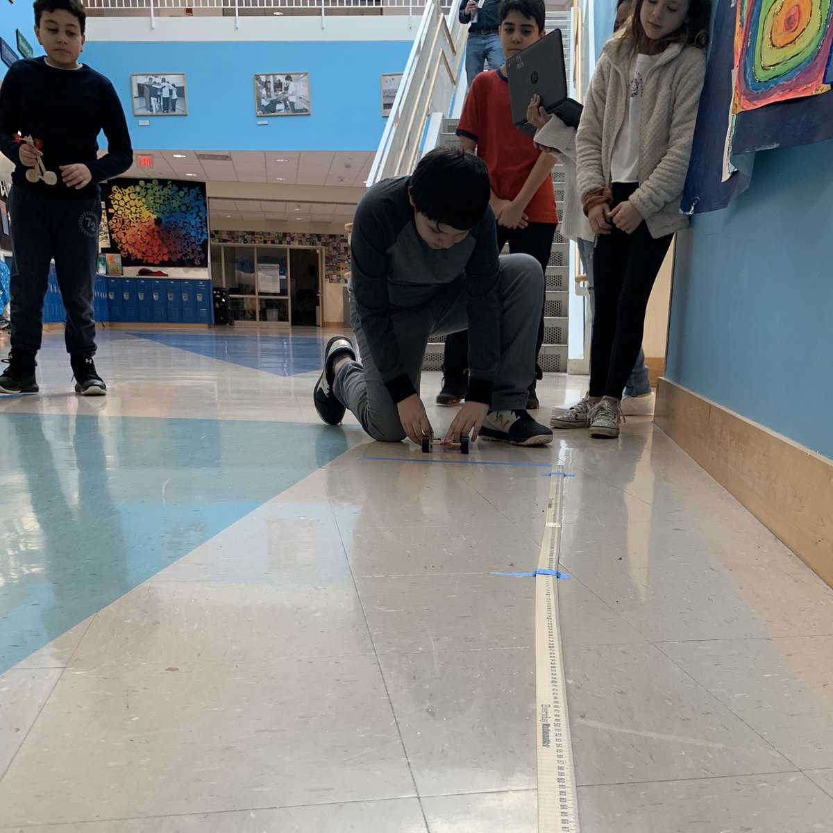 MYPDesignRIS's tweet image. Grade 5 students testing out their prototypes.  Who made it to 2 meters? 
#mypdesign #prototype #criteriond #evaluating #carsofinstagram #twometers
