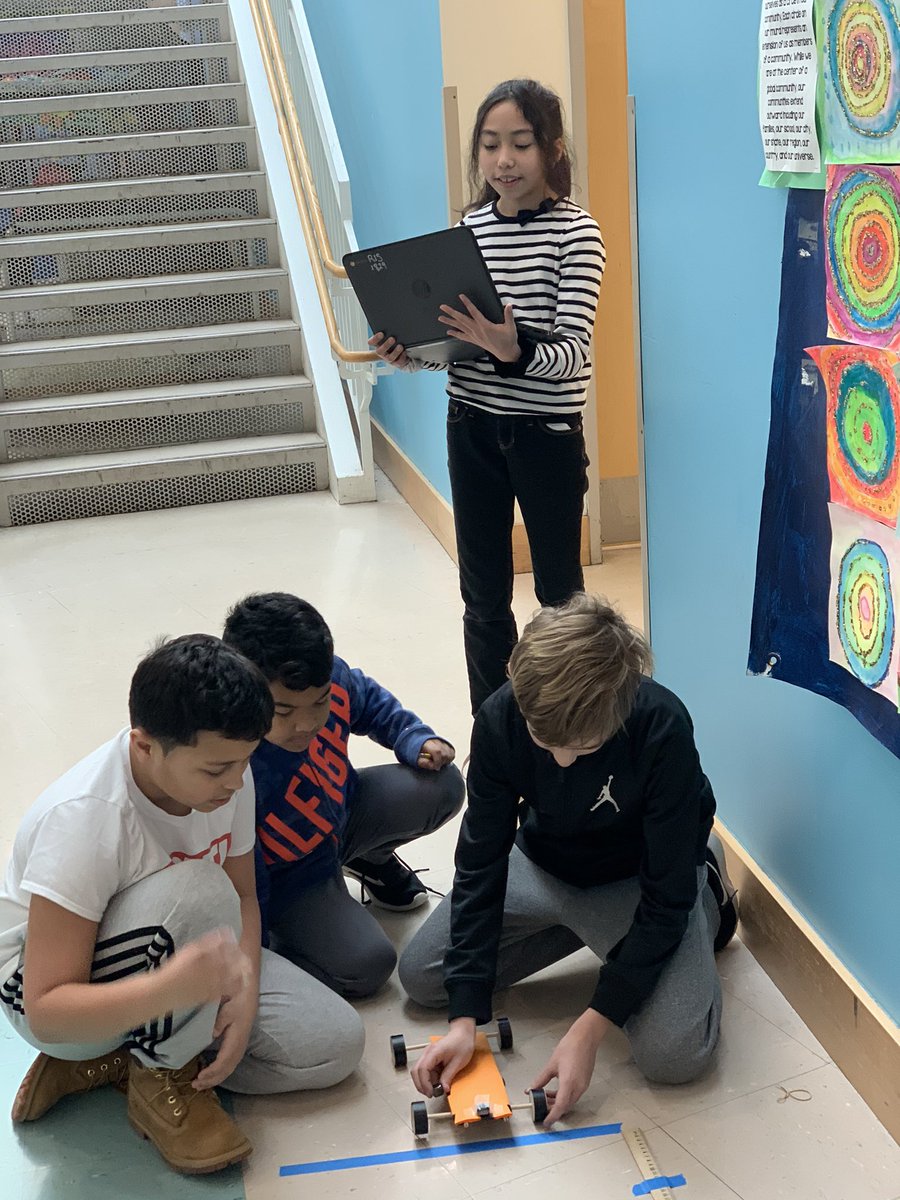MYPDesignRIS's tweet image. Grade 5 students testing out their prototypes.  Who made it to 2 meters? 
#mypdesign #prototype #criteriond #evaluating #carsofinstagram #twometers