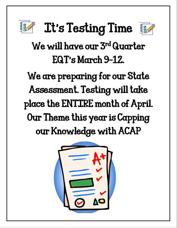 Important dates to remember!