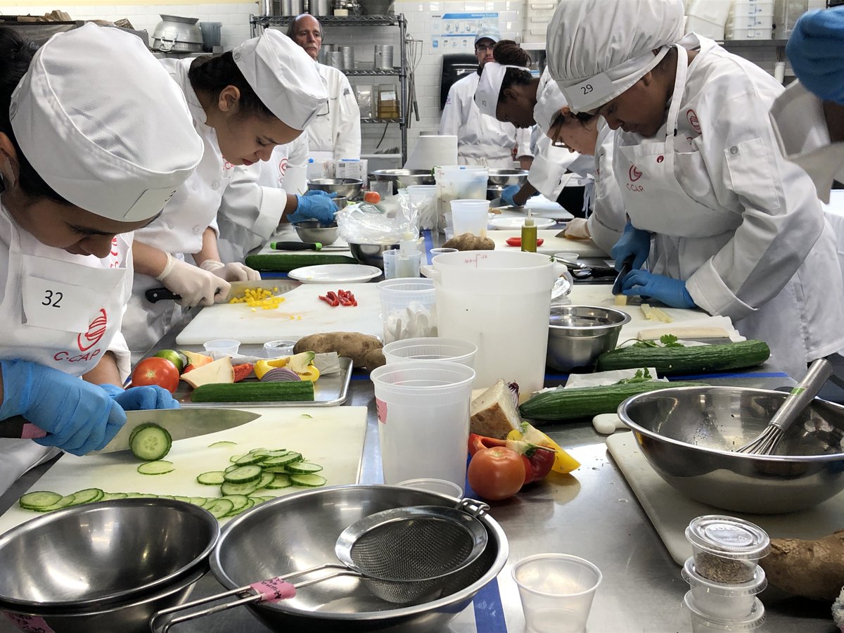 ccapculinary's tweet photo. Over the last month, #CCAPStudents across the country competed in Preliminary Competitions for academic scholarships! They have been mastering a selection of recipes, including our signature omelette and cucumber salad, and we're so proud of their dedication and hard work. https://t.co/ZNYFmBZYHm