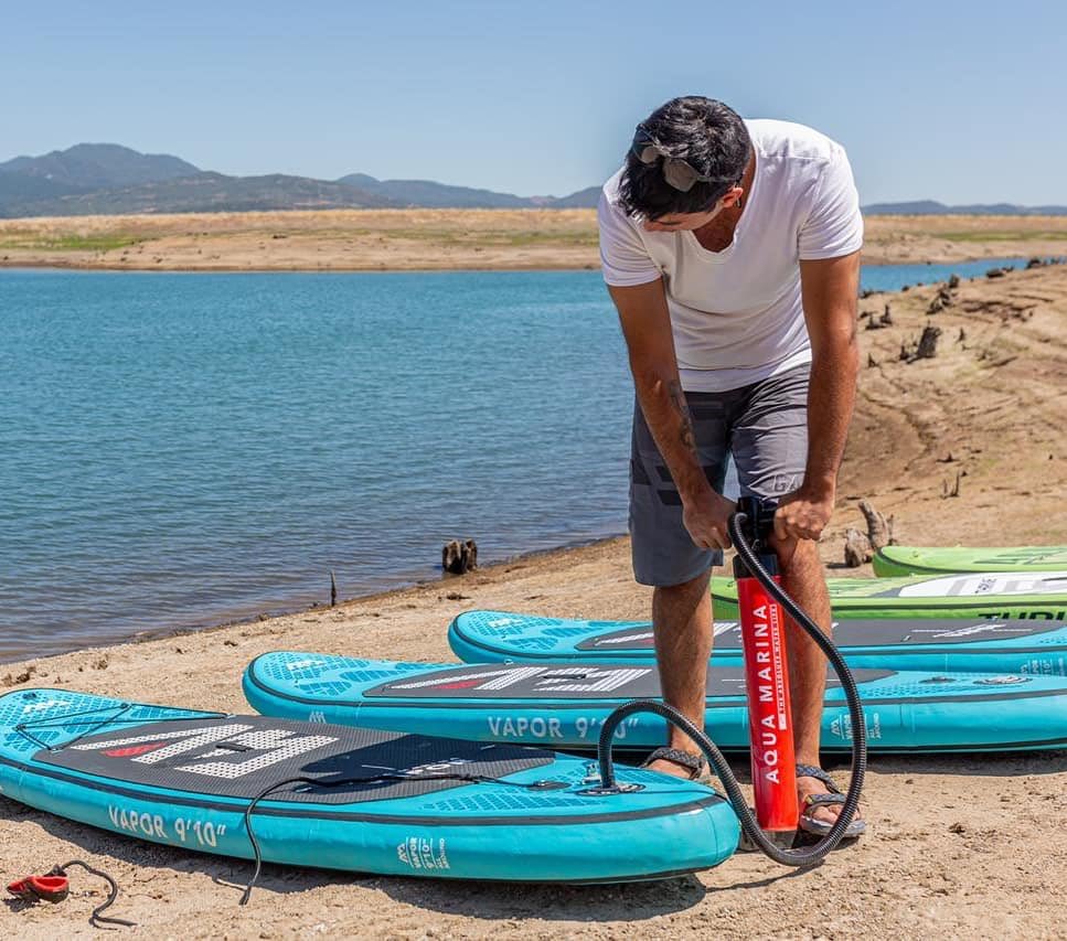 aquamarinasup's tweet photo. Pump up and go ๐ช๐ป! Best way to gather your friends for a SUP trip... get all their boards ready to go ๐ #ultimateSUP #wonderis_allaround #paddleboarding #vapor #fitfam https://t.co/B1KQSYO7IX