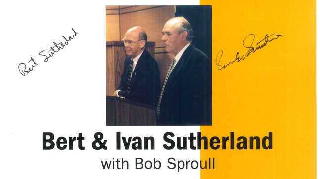 ComputerHistory's tweet image. Today we salute Bert Sutherland, who passed away yesterday. Bert headed research labs at BBN, Xerox PARC &amp;amp; Sun. Like his brother Ivan, his career spanned the formative eras in computing research, across many domains. Watch this interview of them at CHM bit.ly/2SUel2u