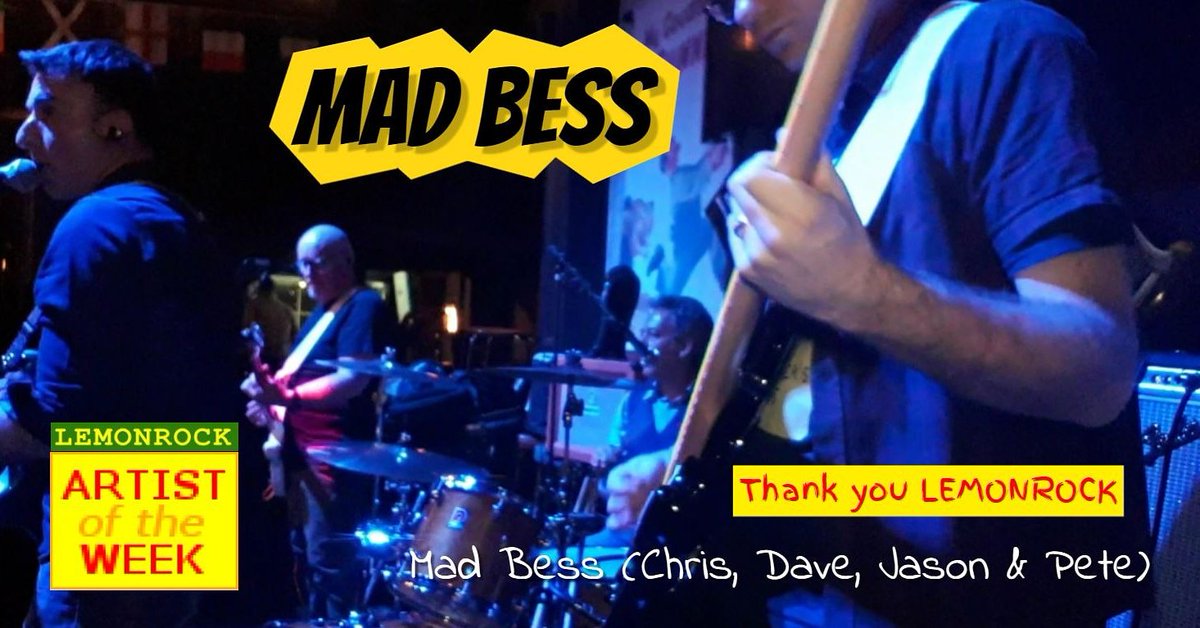 We are very happy to announce that Mad Bess are this weeks Lemonrock Artist of The Week! 🙂
For gig listing go to: lemonrock.com/madbess and also facebook.com/madbessmusic

#madbess #artistoftheweek #happywednesday #livemusic #carshalton #Wimbledon #Sutton #Epsom #Croydon