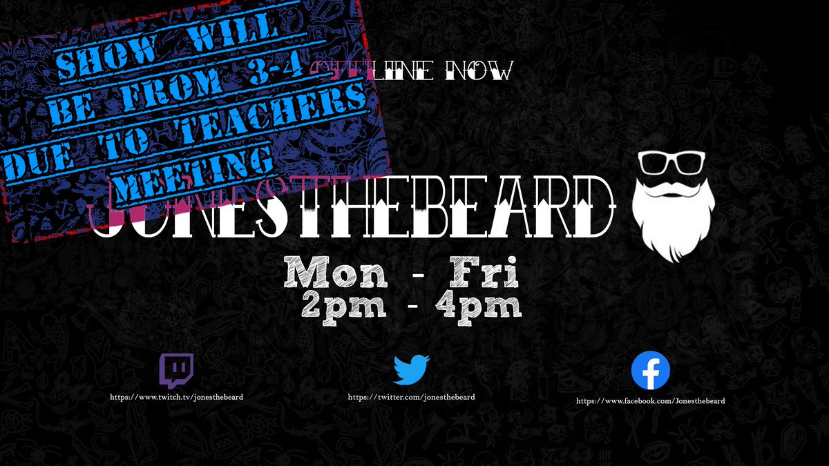 jonesthebeard's tweet photo. WE ARE STREAMING TODAY...just later than normal. https://t.co/dA2CrxDrAN