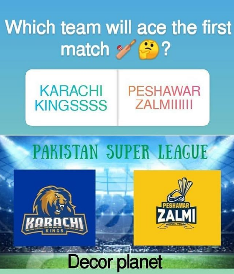 DecorPlanet3's tweet photo. Wait is over and PSL 2020 has come to uss💚
First match is going to be played between our favourites KARACHI KINGS AND PESHAWAR ZALMI 🤩🤓
Tell your thoughts in comment section about the team that is going to win the first match 🏏💚 #decorplanet #psl2020 #Psl5 #karachi #peshawar https://t.co/YpvSfTFTTV