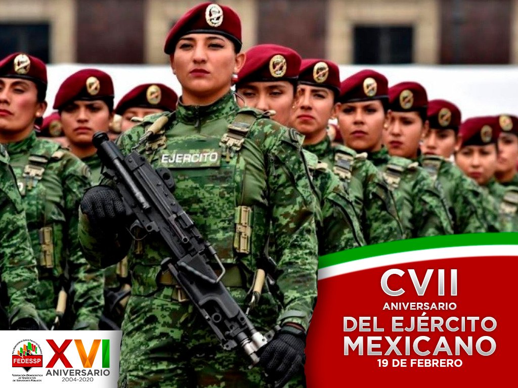 #FEDESSP 🟠🟢⚫🔴

🗓 Hoy 19 🗓  #DiaDelEjercito #LaGranFuerzaDeMéxico 

#SabiasQue?
En 1950 se instituyó el #19deFebrero como "Día del Ejército Mexicano".
<a href="/SEDENAmx/">AltoMando</a> 🇲🇽

#FelizMiércoles México #BuenMiércoles #19Feb #INFO7 #19Febrero #nct127
