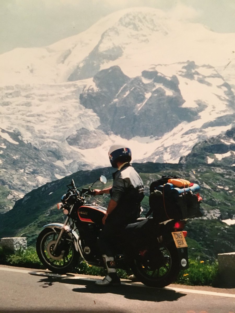 evilc800's tweet photo. To Italy! No armour. Jeans. Bad boy boots. 78000 mile XJ. No GPS. Early rubbery Rukka. Still good though. Sleeves rolled up. Cool. https://t.co/INmBYTRRHe