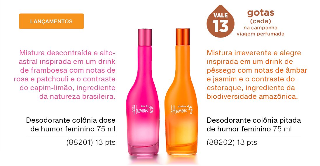 Pitada De Humor Natura 75ml Cheiro Bom Presentes