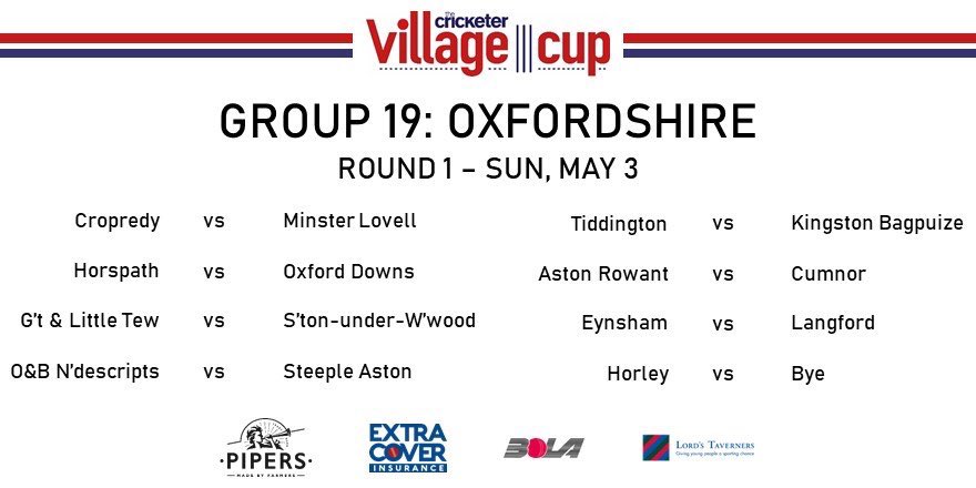 CumnorCricket's tweet photo. ๐NVKO 2020 draw announced ๐
๐Bears will begin their campaign with a tough test away against @astonrowant_cc ๐
๐ชLooking forward to what will be a great match ๐ช
#NVKO #YouBears ๐ป https://t.co/74ipENgeMJ