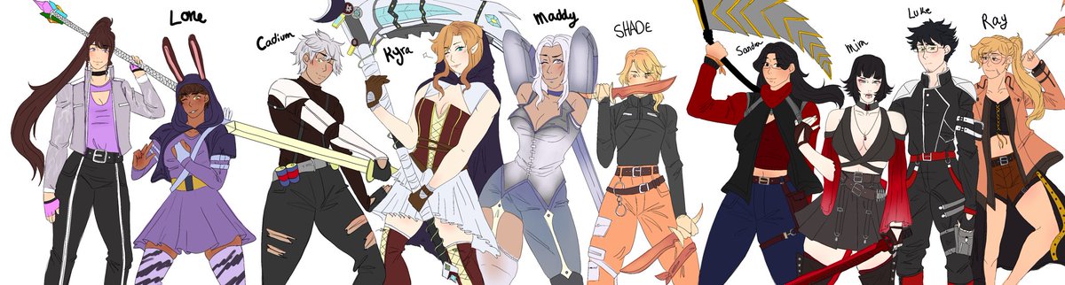 Fioleefans666's tweet photo. #rwby7spoilers #rwby #rwbyoc #rwbyfanfic
Here is almost all 5e ocs from that fanfic! https://t.co/QC35EXeX7F