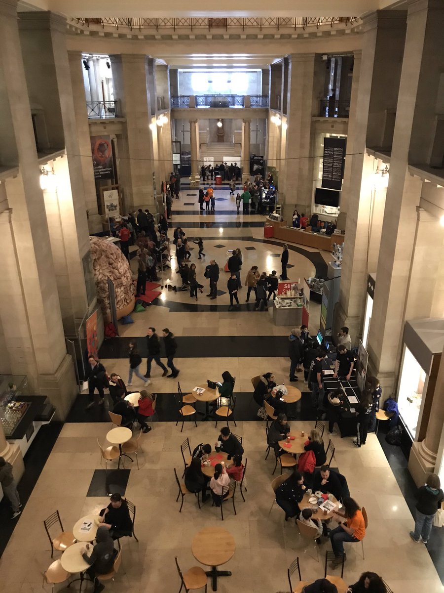 project_finder's tweet photo. What a great, lively evening at @Museum_Cardiff 
#CardiffScienceFestival 

Inspiring to see so many kids engaging with Science 
#MuseumAfterDark #PublicEngagememt https://t.co/jby0Jc64QY