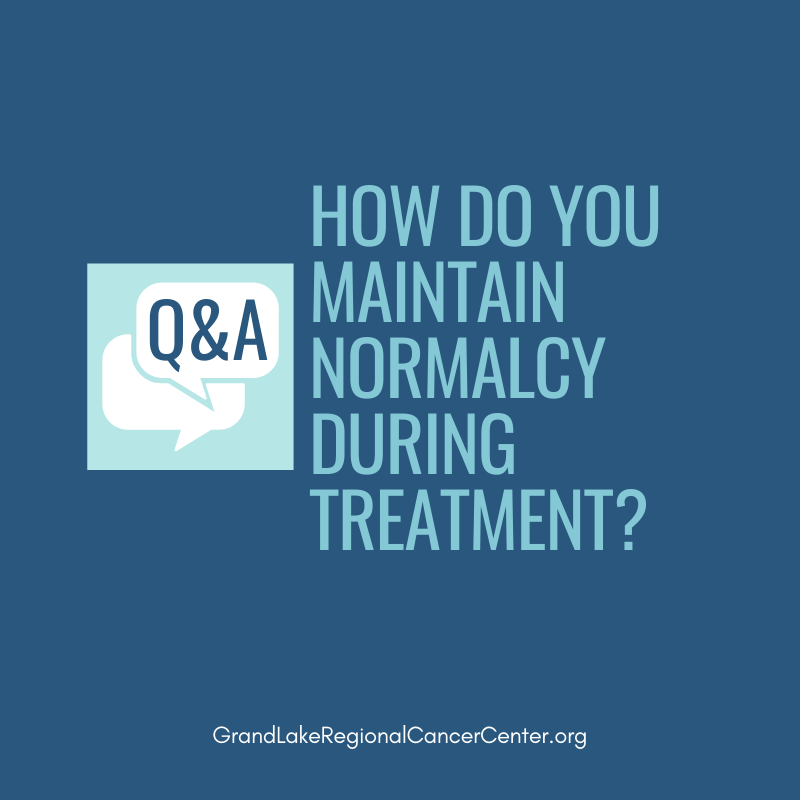 GrandLakeRCC's tweet photo. How are you maintaining normalcy during your cancer journey? https://t.co/bRCC8U2JfZ #cancer https://t.co/Nb7dJFzA2w