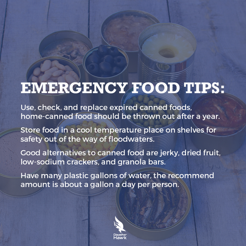 DisasterHawk's tweet image. Stay prepared and consider these 4 things when putting together your emergency food supplies kit!