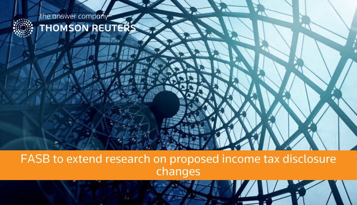 TRTaxAccounting's tweet photo. The FASB will hold a workshop during the second quarter this year to gain more insight about the level of detail public companies should break out in income tax disclosures, an area of its March 2019 proposal that addresses tax jurisdictions...(read more) https://t.co/IMcyJAE4Dw https://t.co/UCbOmxpErJ